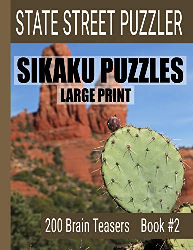 Sikaku Puzzles: Large Print 200 Brain Teaser Book #2: Fun Filled Puzzles and Solutions for Beginners and Up