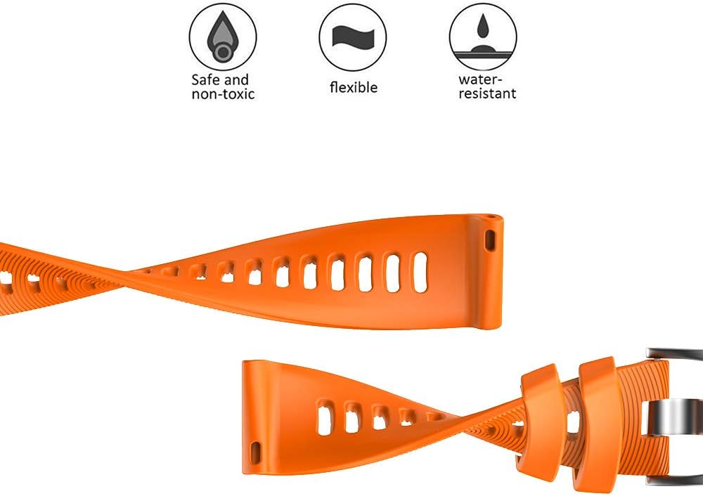 ISABAKE Silicone Strap for Garmin Forerunner 245/645 Music Band, 20mm Replacement Watch Band for Vivoactive 3, Vivomove HR - Image 5