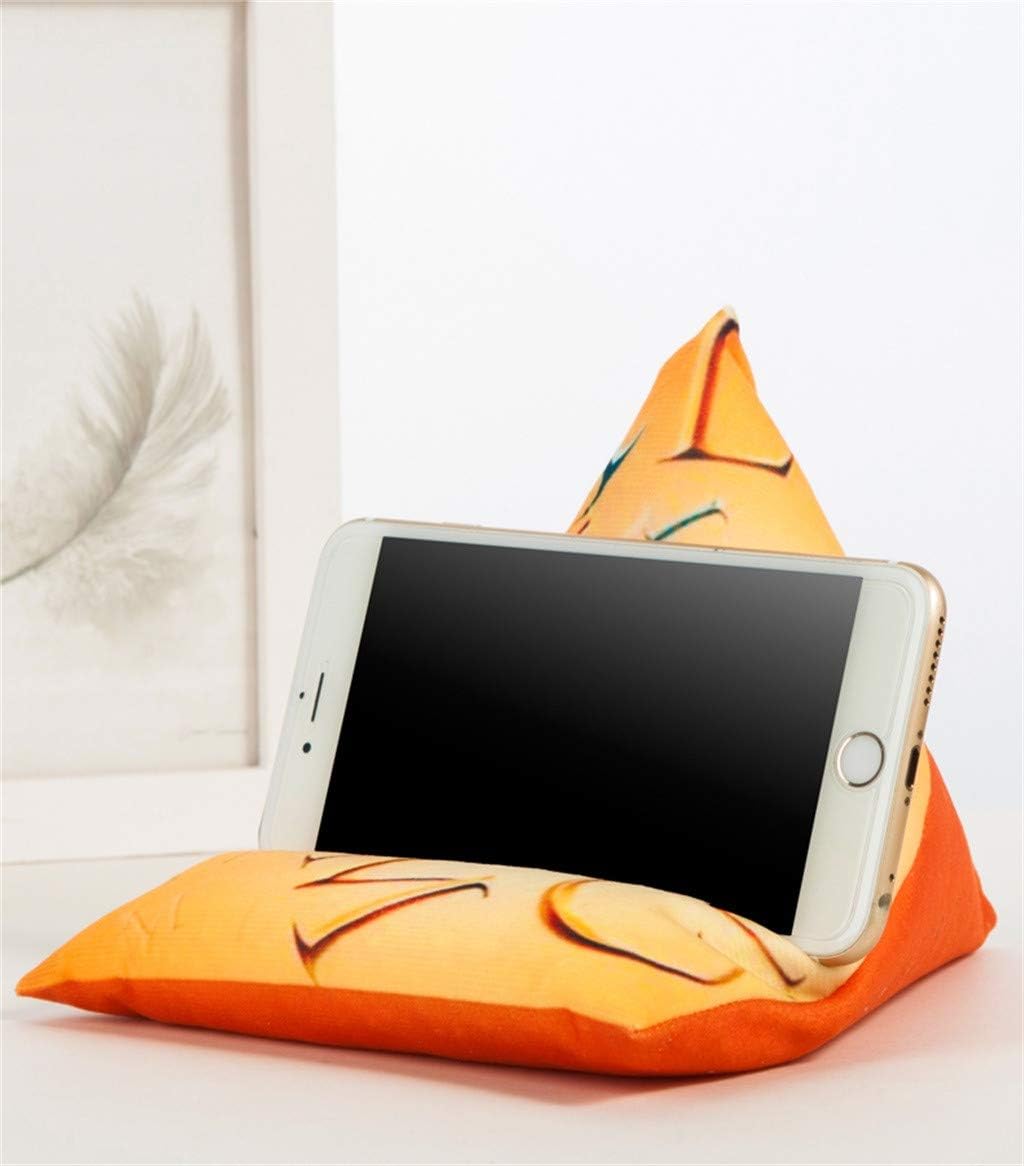 BAOIWEI Universal Phone and Tablet Stand Pillow Pad Holder for iPhone, iPad, E-Reader, Lap Stand Mobile Phone Holder, Multi Angle Soft Pillow Pad, Suitable for Many Occasions (Orange)