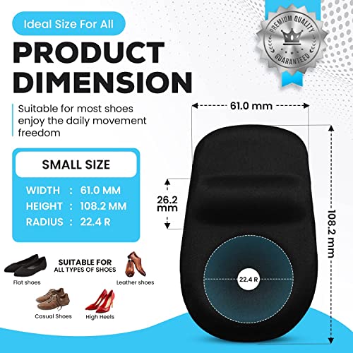 Svowin Plantar Fasciitis Relief Heel Cups Shoe Inserts for Heel Pain Strains Heel Pads for Heel Spurs tendonitis Heel Cushion Insoles for Women Kids (Small-1 Pair)