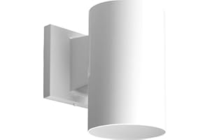 Progress Lighting P5712-30 5in Cylinder Modern Outdoor Wall Lantern Light, 7-1/4 Inch Tall, White