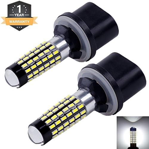 Cargo LED Extremely Super Bright 880 886 890 892 893 LED Light Bulbs with Lens for Fog Light,78X3014SMD 6000K Xenon White 12-24v(Pack of 2)