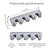 SummerPower Broom Organizer Non-Slip Mop Holder Wall Mount with 4 Position and 5 Hooks,Storage Solutions for Broom Holders, Garage Storage Systems Broom Organizer for Garage Shelving