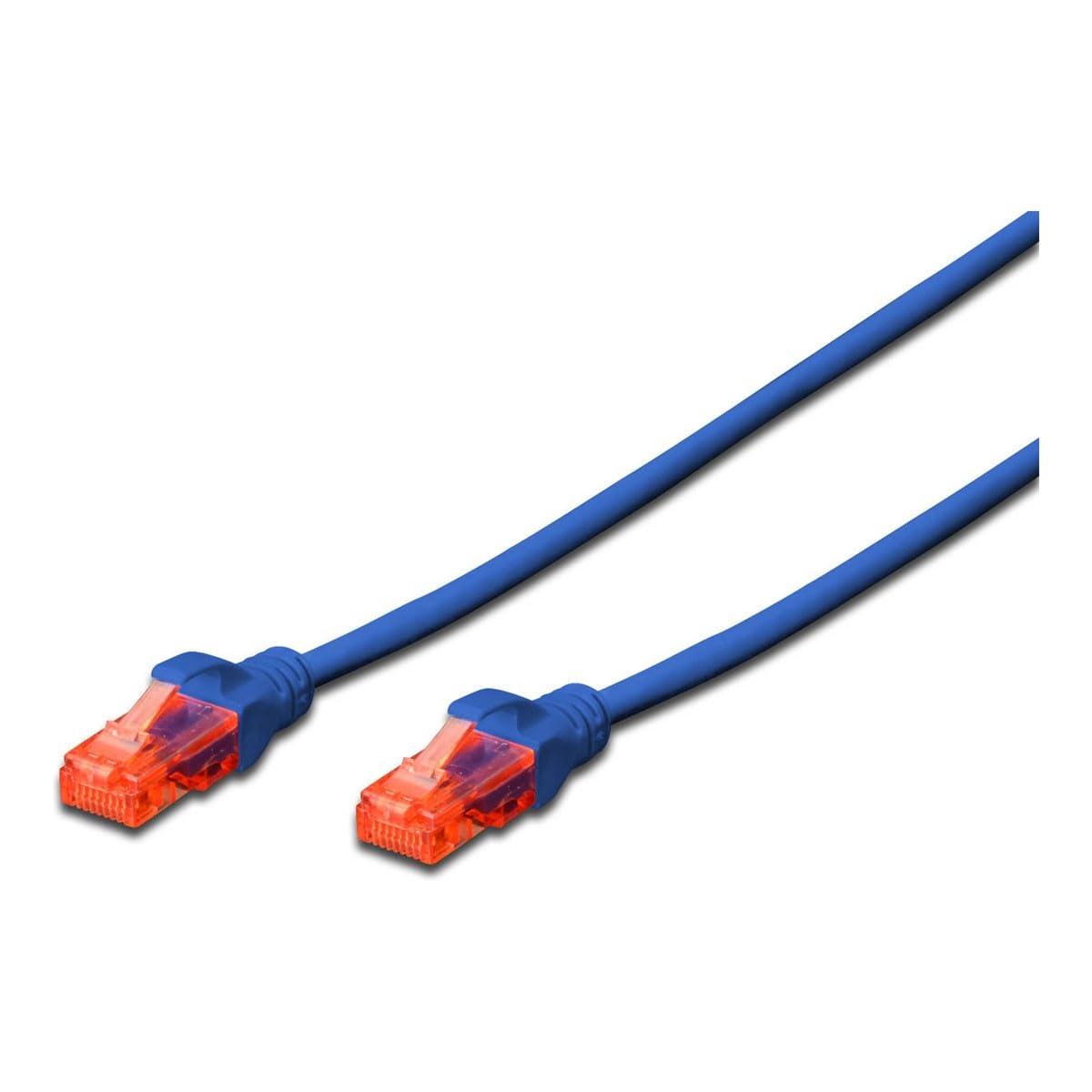 Ewent Network Patch Cable Cat 6 U/UTP, aWG 24/7, 2 x RJ45 Connectors Blue 3 MT
