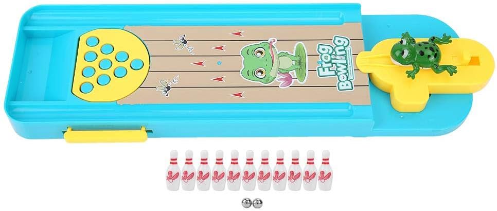 Alomejor Table Bowling Toy Set Cute Cartoon Frog Desktop Bowling Game Set Board Game for Family Party Play - Image 3