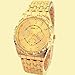 Teresamoon watch, Luxury Metal Stainless steel Quartz Wrist Watch (Gold)