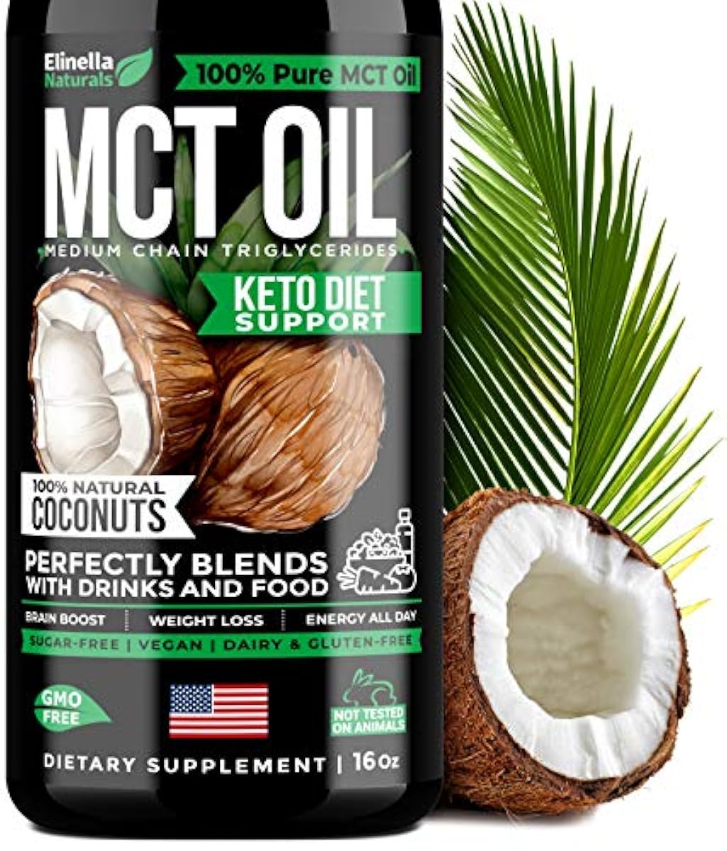 Keto Organic MCT Oil Coconut Made in USA 100 Natural NON GMO Premium