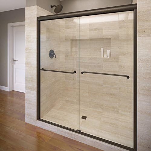 Basco A0583-60CLOR Celesta Sliding Shower Door, Oil Rubbed Bronze, 56-60 in. Wide x 71.25 in. high