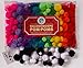Tin Roof Crafts Deluxe Pom Poms in Hot Kaleidoscope Colors for Crafts and DIY Hobby Supplies, Large Bag, 324 Pompoms, 4 Different Sizes Bonus Googly Eye Package