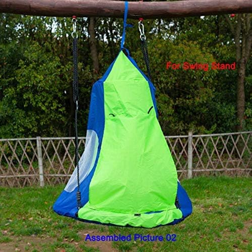 Kids Hanging Swing Tent Cover-Waterproof Hammock Chair Play House Castle Nest For 40in Round Saucer Nest Disc Rope Ceiling Tree Swing Indoor Outdoor Bedroom Backyard Playground - Image 3