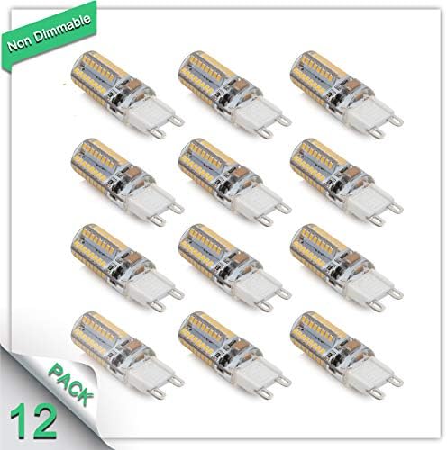 LED G9 Bulb, 2.5W Replace 20W Halogen, 3000K Soft White 120V 250 Lumens Non-Dimmable, Pack of 12