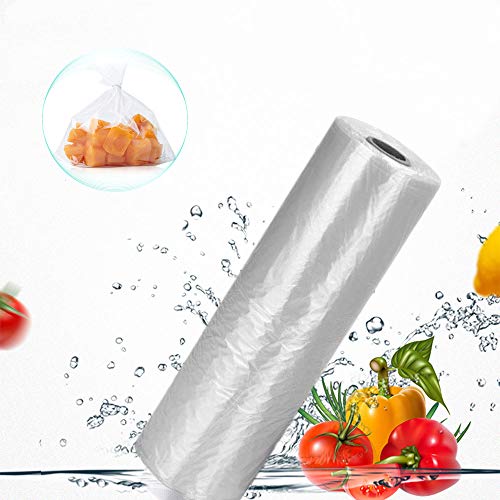 Disposable Produce Bags 1 Roll Of 350 Clear Plastic Produce Bags - 0.5 Mil Thick BPA-Free Food Storage Bags (12-16" X 16-20") Clear Plastic Bags - Foto 2