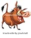 6 Inch Pumba Warthog Wart Hog Lion King Movie Animal Removable Peel Self Stick Adhesive Vinyl Decorative Wall Decal Sticker Art Kids Room Home Decor Girl Boy Children Bedroom 6 x 5 inch Tall