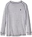 U.S. Polo Assn. Big Boys' Thermal Raglan Sleeve Crew Neck, Light Heather Gray, 14/16