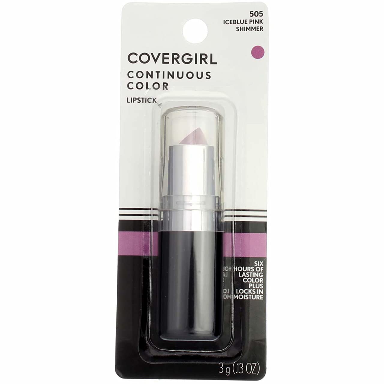 COVERGIRL Continuous Color Lipstick - 505 Iceblue Pink by CoverGirl for Women - 0.13 oz Lipstick