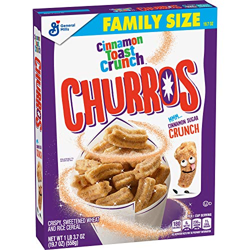 Cinnamon Toast Crunch Churros, Breakfast Cereal with Whole Grain, 19.7 oz