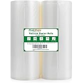 MakMeFre 2 Pack 8x50 Vacuum Sealer Bags Rolls for Food,Commercial Grade, BPA Free,Puncture Prevention,Great for Sous Vide Cooking