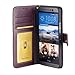 HTC One M9 Case, ACEABOVE® [Stand Feature] HTC One M9 (Hima) Wallet Case **NEW** [Book Cover Case] [Purple]