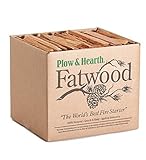 Plow & Hearth Boxed Fatwood Fire Starter All Natural Organic Resin Rich Eco Friendly Kindling Sticks for Wood Stoves Fireplaces Campfires Fire Pits Burns Quickly and Easily Safe Non Toxic (25 LB)