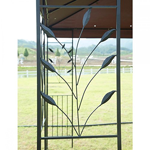12'X 10' Outdoor Gazebo Steel frame Vented Gazebo w/ Netting BestMassage - Thumbnail 3