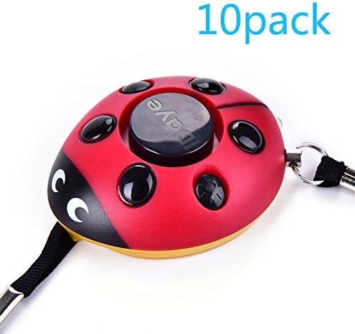 130Db New Emergency Personal Alarm Keychain/the Wolf Alarm/Elderly/ kids Tracker,Safety/Attack/Protection/ Panic/Self Defense Electronic Device,Bag Decoration,Fulfillment By Amazon(Beelt-10 Pack)