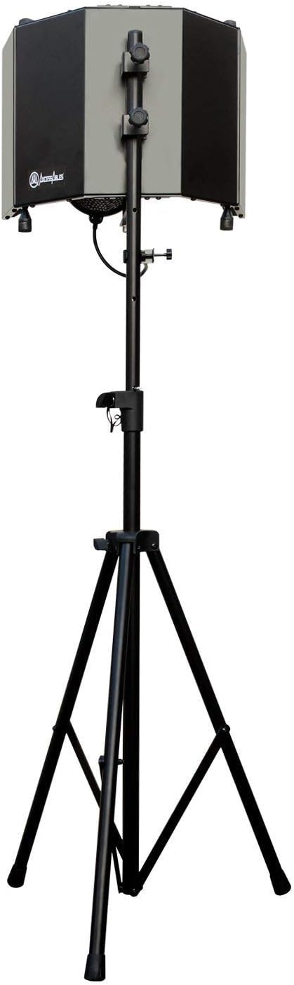 AxcessAbles SF-101KIT Recording Studio Microphone Isolation Shield with Tripod Stand - 4ft to 6ft 6" Height Adjustable Stand Compatible w/Blue Yeti, AT2020, AKG, Rode Microphones. EXTRA LARGE: Musical Instruments