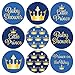 DISTINCTIVS Little Prince Royal Baby Shower Favor Stickers - 180 Count