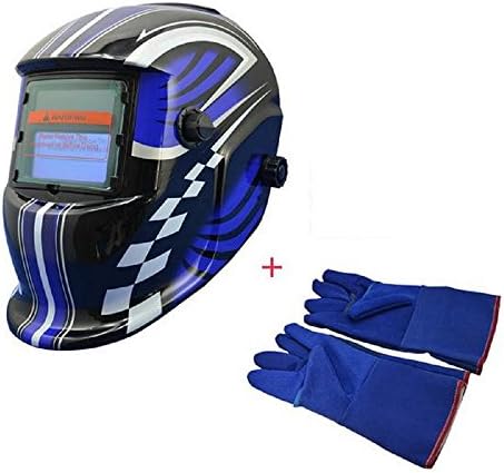 Solar Power Miller Auto Darkening Welding Helmet Adjustable Shade Range Free Bonus Welding Gloves