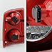 AKKON - For Dodge Dakota Dark Red Rear Tail Lights Brake Lamps Driver Left + Passenger Right Replacement Pair