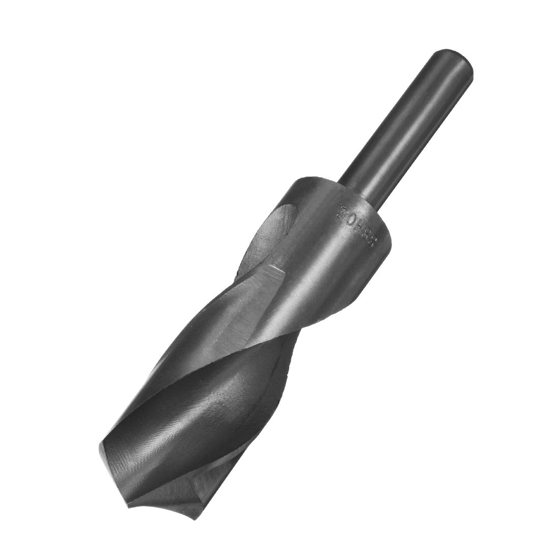 sourcing map Reduced Shank Drill Bit 30mm Black Nitride Coated with 1/2 Inch Straight Shank, High Speed Steel HSS 9341 Twist Drill Bit for Stainless Steel Alloy Metal Plastic