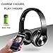 Bluetooth Headphones Over Ear, Hi-Fi Stereo Wireless Headset, Foldable, Soft Memory-Protein Earmuffs, w/Built-in Mic and Wired Mode for PC/Cell Phones/TV (Black with Case)thumb 3