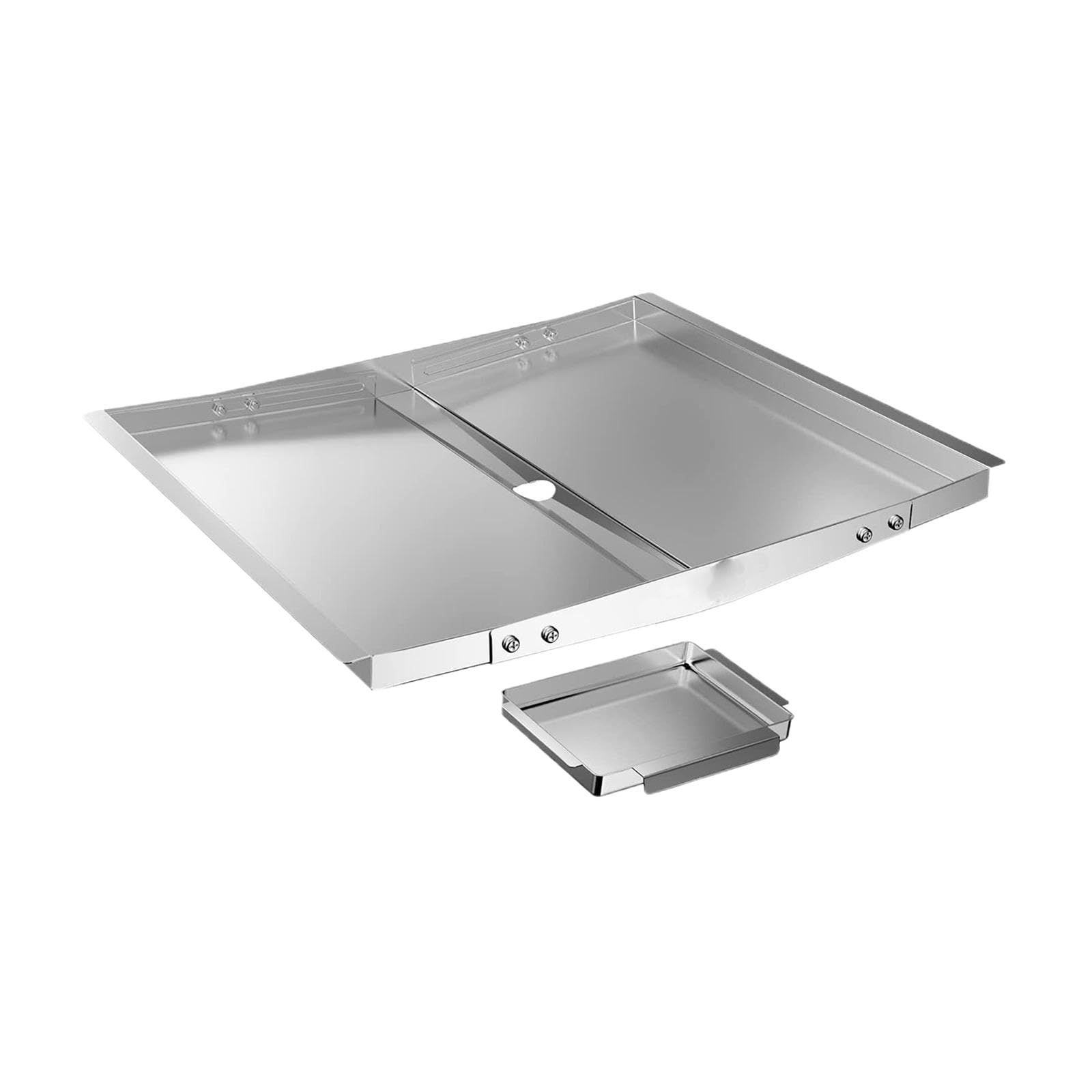 Folpus Grease Tray Universal Grill Drip Pan Rustproof Heat Resistant for Barbecue Party