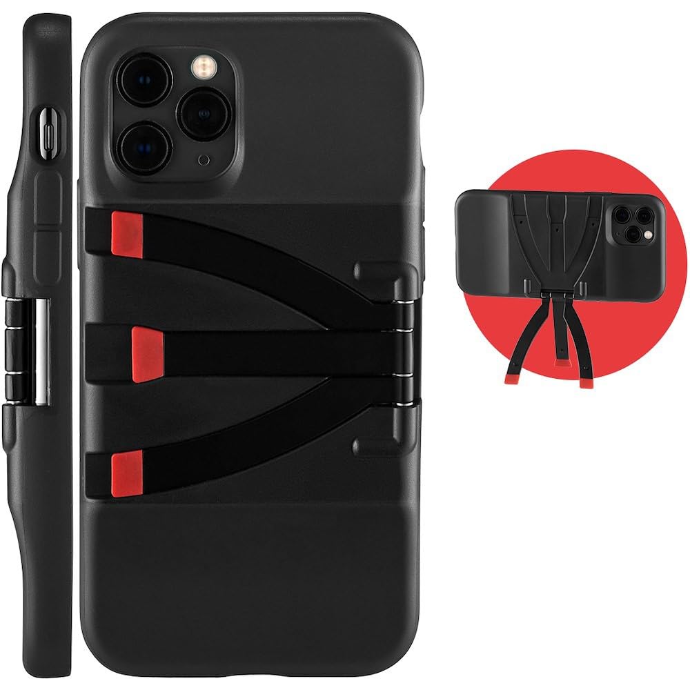 JOBY JB01665-BWW,StandPoint Smartphone Case for Apple iPhone 11 Pro - Protective,Built-in Aluminum Tripod Legs,Wireless Charging,for Selfies,Photo,Video,Vlogging,Video Calls,Live Streaming