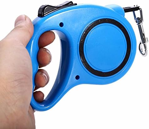 5M One-Handed Lock Retractable Dog Leash Automatic Extending Pet Walking Leads for Small Medium Dogs