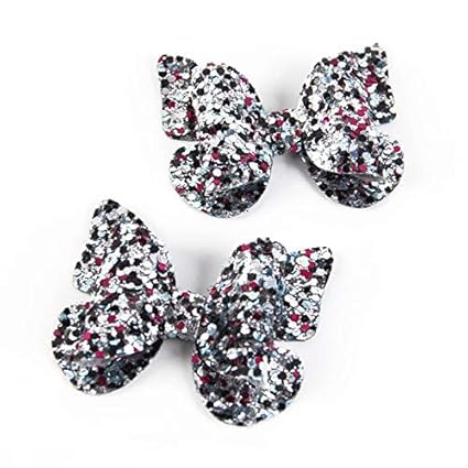 Amazon Com Dalab Sequins Glitter Synthetic Leather Hairbows
