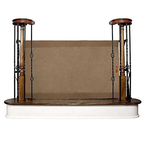 The Stair Barrier Banister to Banister Gate, Mocha, Wide