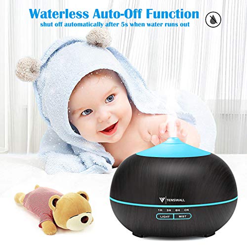 TENSWALL Essential Oil Diffuser, 400ml Ultrasonic Diffusers for Essential Oils - Image 3