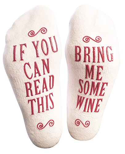 Red Wine Socks - Luxury Combed Cotton Socks Funny Words 