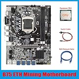 Oikabio B75 ETH Mining Motherboard 8XPCIE LGA1155 MSATA USB Adapter CPU view 3