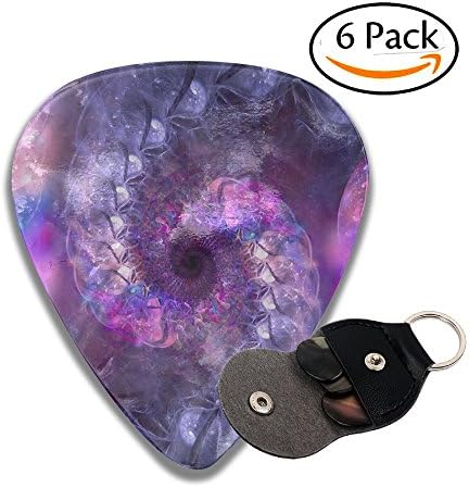 Guitar Picks Plectrums 6-pack 0.46mm / 0.71mm / 0.96mm Wormhole Trippy Acid Psychedelic Colorful Celluloid Bass Ukulele