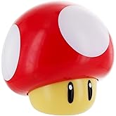 Paladone Super Mario Bros Mushroom Light with Sound, Nintendo Collectable Light Up Figure Night Light