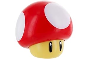 Super Mario Brothers Mushroom Figure Light – Officially Licensed Collectible Movie Merchandise with Sound, Gifts for Boys, Ki