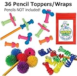 Triple Fidget Pencil Topper Pack (36 pc) with 1 Super Secret Surprise Sack