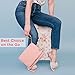 IPOW JO01 Travel Jewelry Organizer Roll Case Holder for Necklace Earrings Bracelets Rings Brooches Foldable Portable Storage Bag for Women Girlfriend Wife Mom Roomy Compact No More Tangle Pink