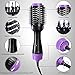 Hair Dryer Brush, ASOGO One Step Hair Dryer & Volumizer，4 In 1 Negative Ion Hot Air Brush for Drying & Straightening & Curling, Salon Ceramic Electric Rotating Blow Dryer Brush(Purple 110V US outlet)