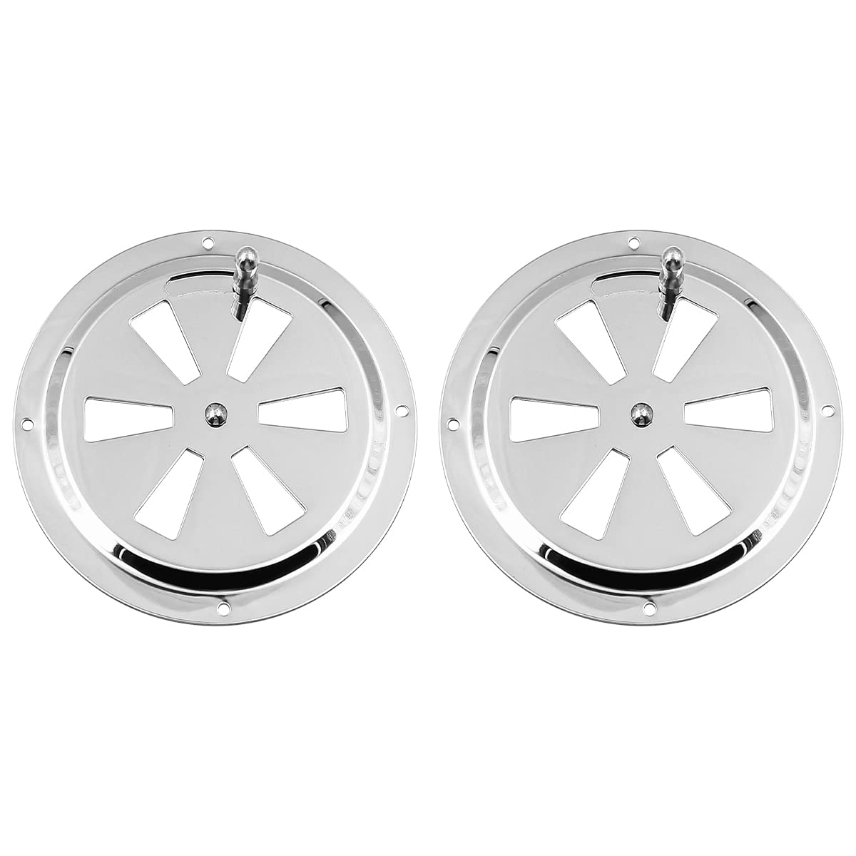 Hsthe Sea Stainless Steel Ventilation Rosettes, Pack of 2, Stainless Steel Round Ventilation Rosette, Gill Plate Ventilation Rosette, Round Ventilation Grill, Circular Ventilation Cover