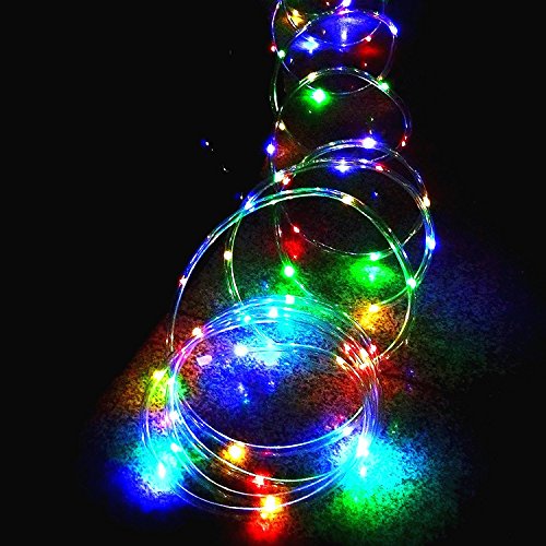 image for Solar Christmas Decorations Lights Outdoor,Colorful Rope Fairy String 