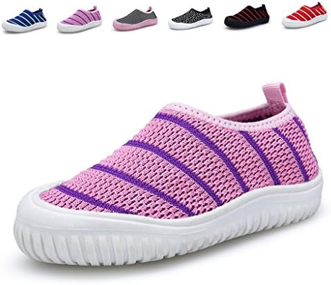 Puuyfun Kids Slip-On Shoes Casual Lightweight Walking Shoes for Girls Boys (Toddler / Little Kid / Big Kid) 59 Pink US12.5/29