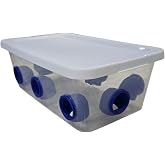 Quail Feeder Tub Feed Saver Ports, 6Qt tub, No Waste Design, 8 Hole, by 2B Creations.