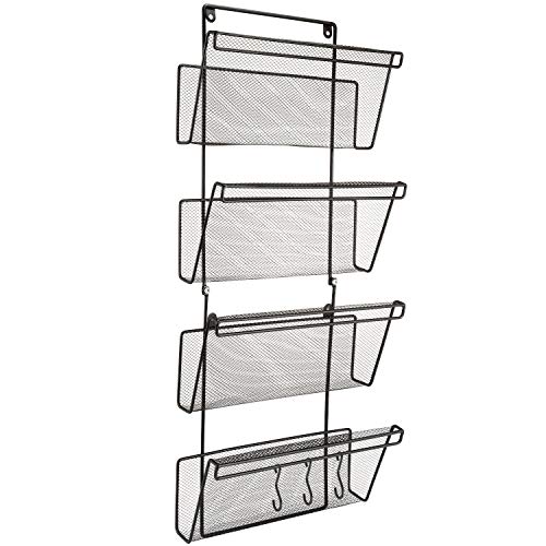 Samstar Wall Mount File Organizer, File Folder Holder Letter Rack Mail